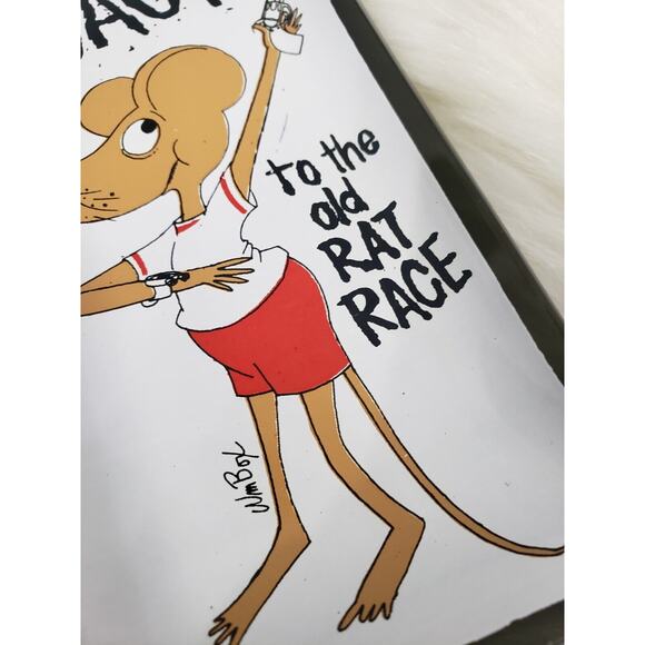 Vintage 60’s Houze Art William Box Trinket Dish Humor Welcome Back Rat Race Mcm - Picture 2 of 6